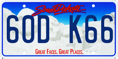 SD license plate 60DK66