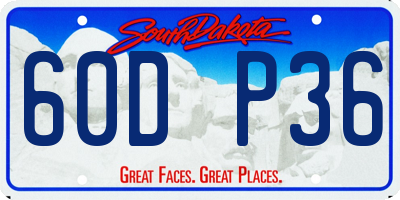 SD license plate 60DP36