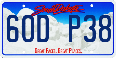 SD license plate 60DP38