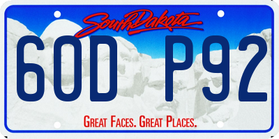 SD license plate 60DP92