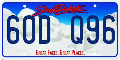 SD license plate 60DQ96
