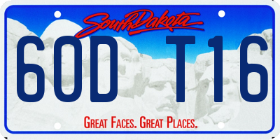 SD license plate 60DT16