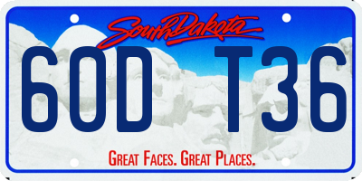SD license plate 60DT36