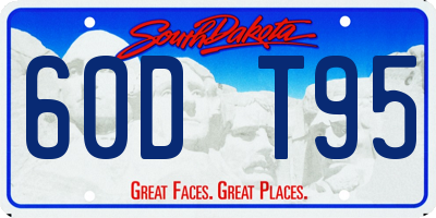 SD license plate 60DT95