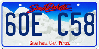 SD license plate 60EC58