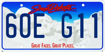 SD license plate 60EG11