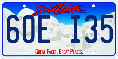 SD license plate 60EI35