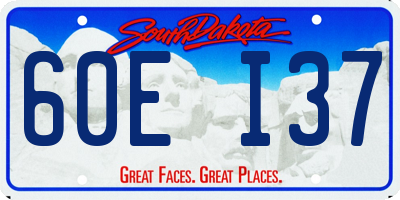 SD license plate 60EI37