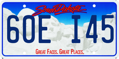SD license plate 60EI45