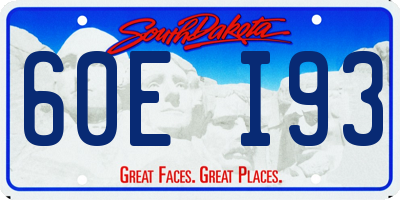 SD license plate 60EI93