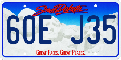 SD license plate 60EJ35