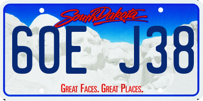 SD license plate 60EJ38
