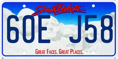 SD license plate 60EJ58