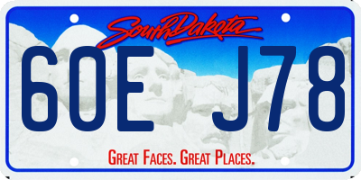 SD license plate 60EJ78