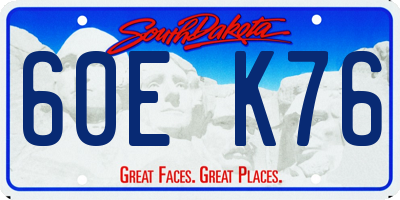 SD license plate 60EK76