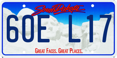 SD license plate 60EL17