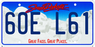 SD license plate 60EL61