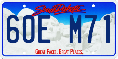 SD license plate 60EM71