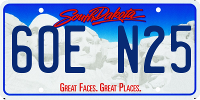 SD license plate 60EN25