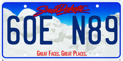 SD license plate 60EN89