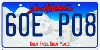 SD license plate 60EP08
