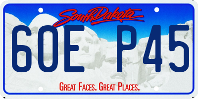SD license plate 60EP45