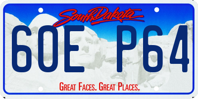 SD license plate 60EP64