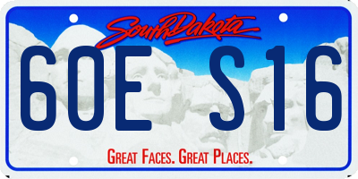 SD license plate 60ES16