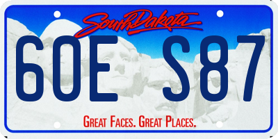 SD license plate 60ES87