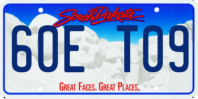SD license plate 60ET09