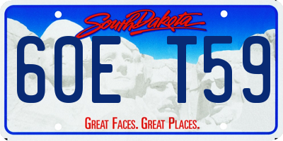 SD license plate 60ET59