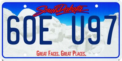 SD license plate 60EU97