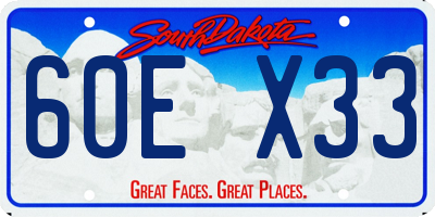 SD license plate 60EX33