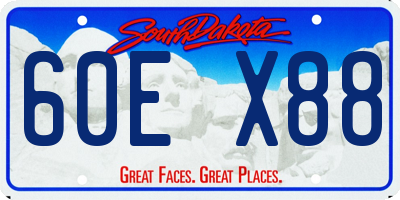 SD license plate 60EX88