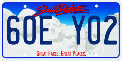 SD license plate 60EY02