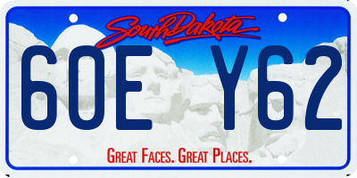 SD license plate 60EY62