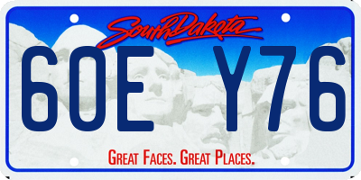 SD license plate 60EY76