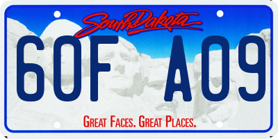 SD license plate 60FA09