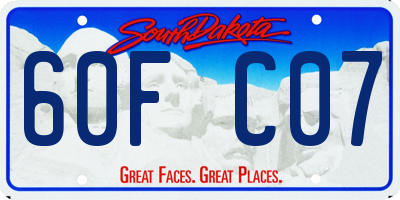 SD license plate 60FC07