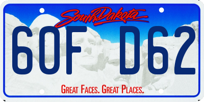 SD license plate 60FD62