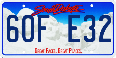 SD license plate 60FE32