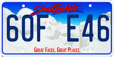SD license plate 60FE46