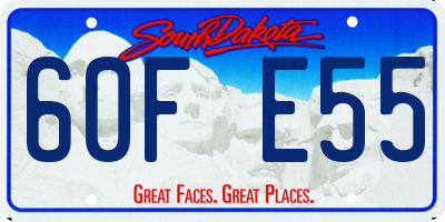 SD license plate 60FE55
