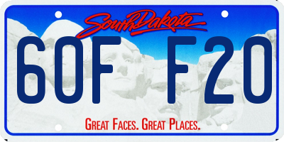 SD license plate 60FF20