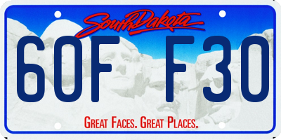 SD license plate 60FF30