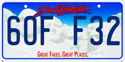 SD license plate 60FF32