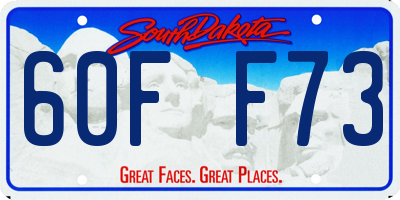 SD license plate 60FF73