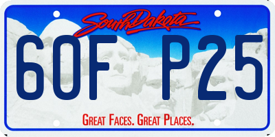 SD license plate 60FP25