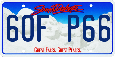 SD license plate 60FP66