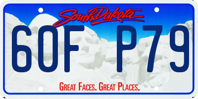 SD license plate 60FP79